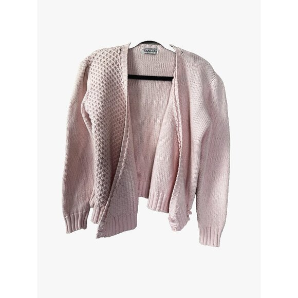 Talbots Women PL Baby Pink Cross Wrap Sweater Coquette Soft Girl Cottagecore Fit - Picture 3 of 12
